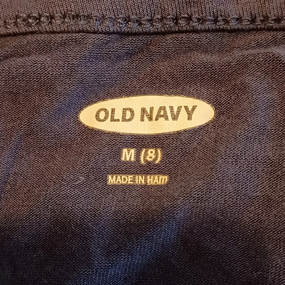 Old Navy Star Print Tank Top Girls Sz M 8 Navy Blue Patriotic Cami Empire Waist